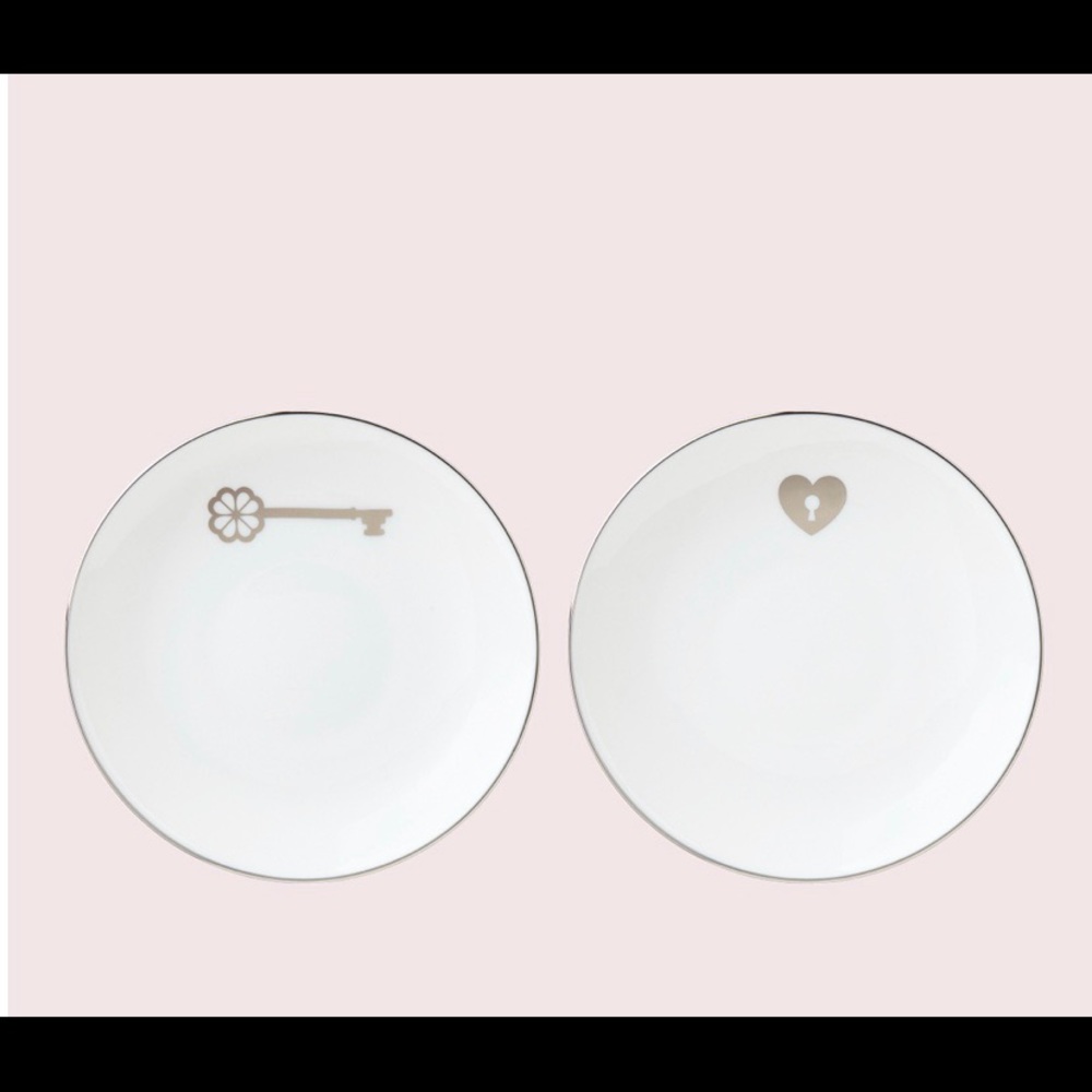 NIB Kate Spade Key Court Tidbit Plates Set (2)